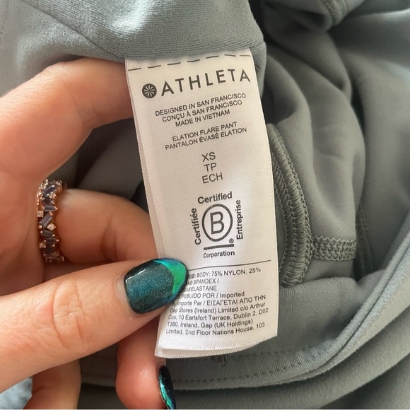Athleta Elation Flare High Waisted Minimalistic Grey Pants #981683 EUC Size XS - Picture 7 of 10